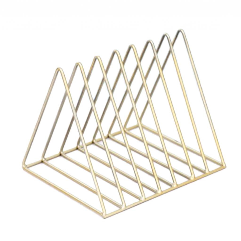 Organizador de archivos Irregular/triangular, colección de cables, estante de almacenamiento de hierro para escritorio, estantería, soporte para revistas para decoración del hogar y oficina