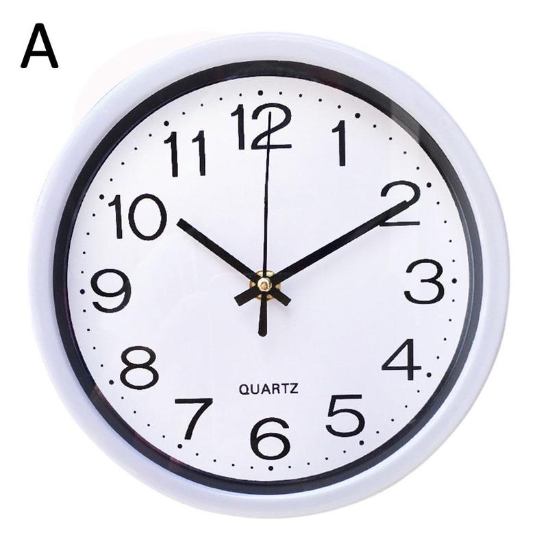 8 Inch Round Quartz Wall Clock Glow In Dark Bedroom Kitchen Clocks Quartz Silent Sweep: A