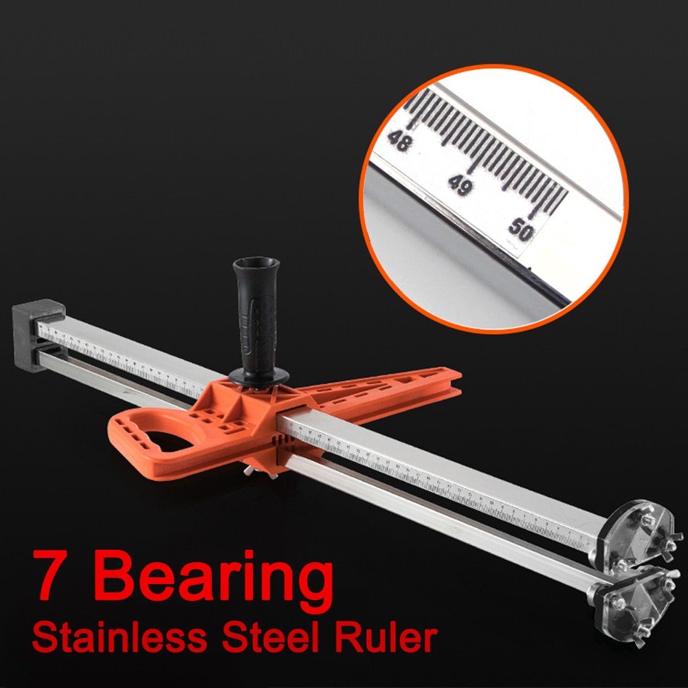 Durable Fixing Manual Adjustable Gypsum Board Cutter Hand Push Drywall Cutting Tool Double Handle With Stainless Steel Ruler