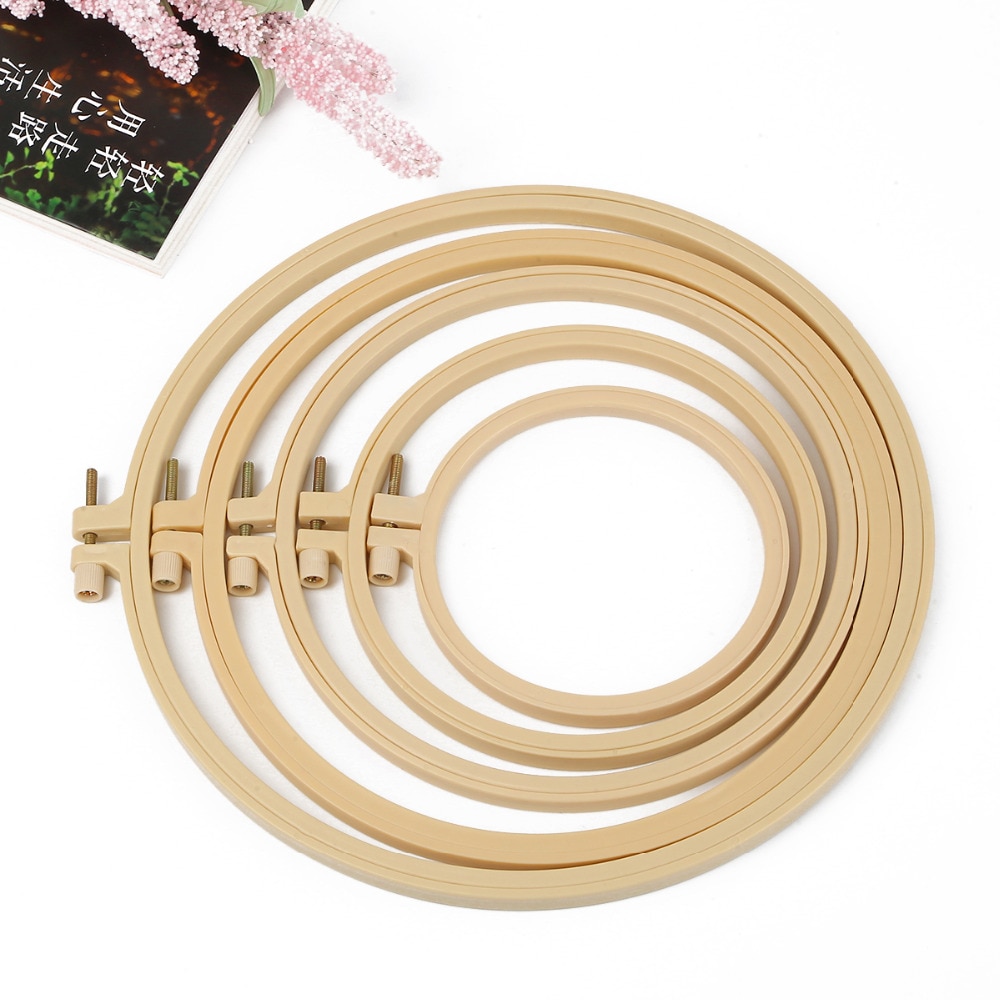 1 stks/partij 9-27.5 cm Plastic Frame Embroidery Hoop Ring DIY Needlecraft Kruissteek Machine Ronde Loop Hand Huishouden naaien Gereedschap