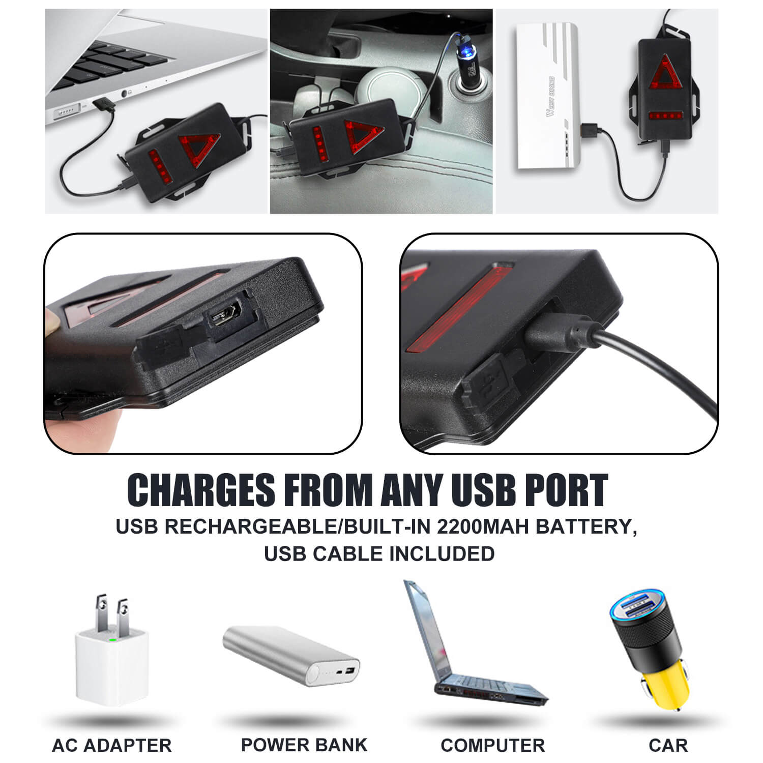 WEST BIKING-luz frontal de pecho para correr, lámpara de advertencia de 2200mAh con carga USB, para ciclismo, pesca, senderismo y Camping