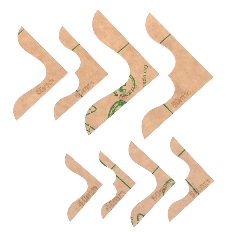 8PCS Acrylic Leather Craft Wallet Corner Decoration Pattern Stencil Template