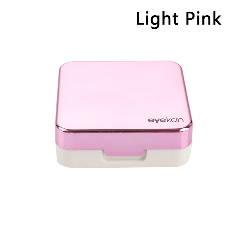 Contact Lens Case Mirror Soaking Container Business Travel Holder Kit Contact Lens Case Square Travel Portable: 03