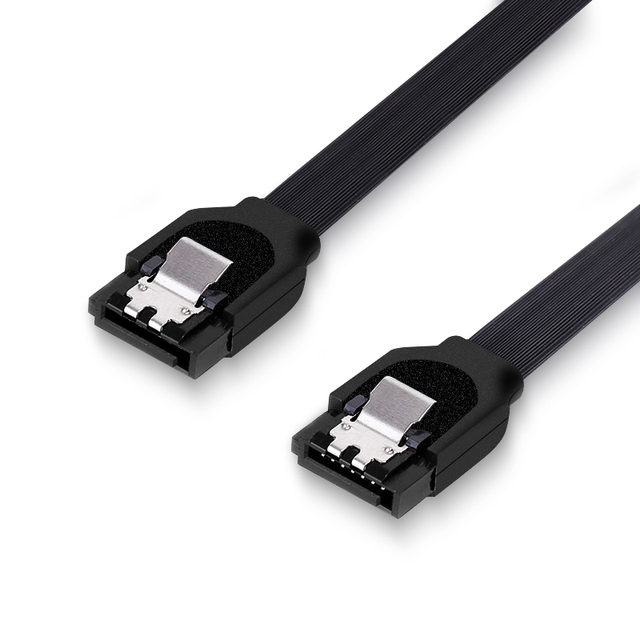 Adaptador de Cable SATA 3,0 a disco duro SSD HDD Sata 3, Cable recto de ángulo recto, Cable plano de PVC muy resistente: Verde