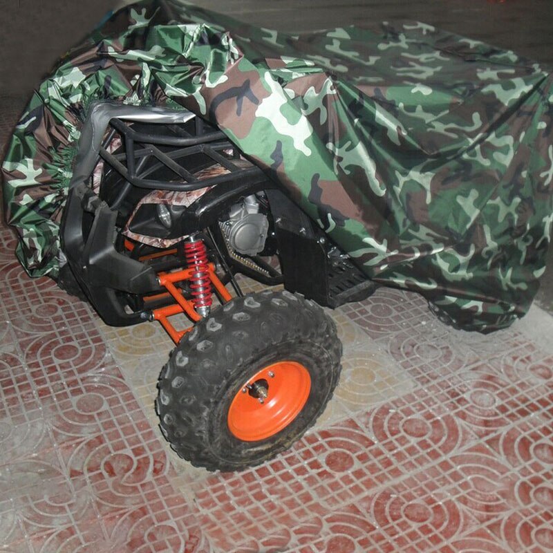 Cubierta de ATV negra impermeable para vehículo de motocicleta de playa, cubierta de Quad Bike a prueba de polvo, accesorios protectores de la caja de la motocicleta: XL-210x120x115cm / Colorful