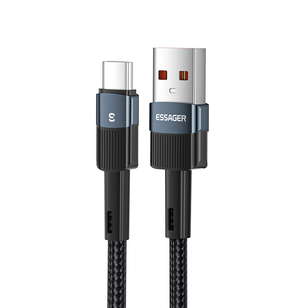 Essager cablu usb tip c 6a 66w scp pentru huawei mate 40 pro cablu de încărcare usb c pentru încărcare rapidă cablu de date pentru xiaomi samsung oppo: Albastru / 2m