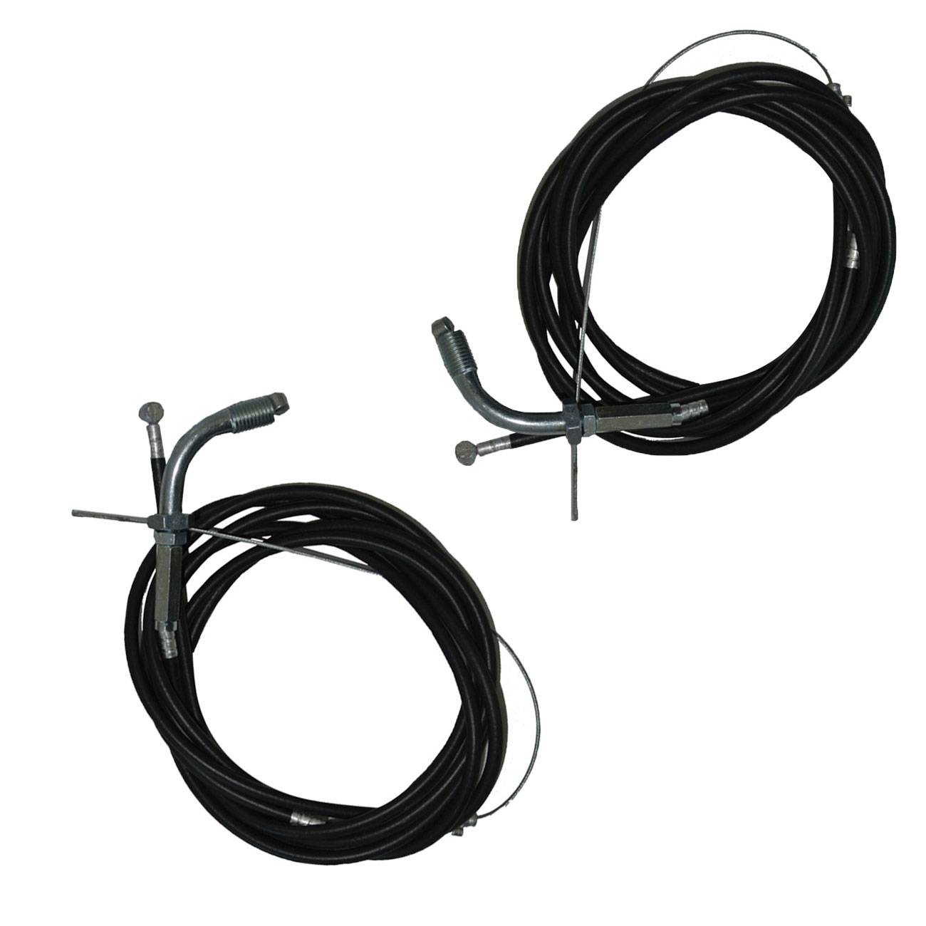 2pcs Throttle Cable Clutch Cable Fits 66/80cc 2 Stroke Motorized Bicycle Engine
