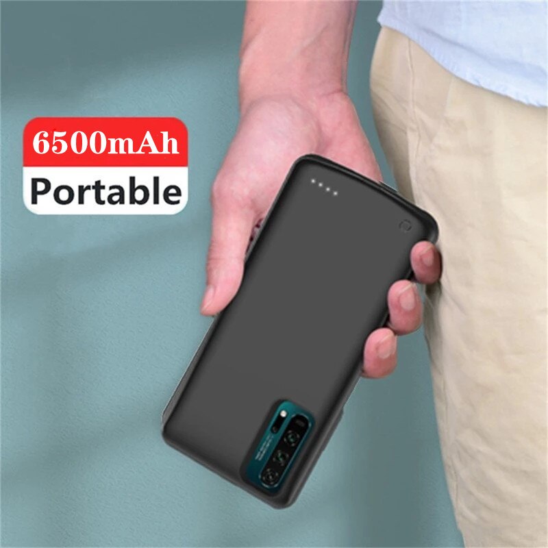 KQJYS-fundas para cargador de batería de 6500mAh, funda para Huawei Nova 5T, funda de carga externa, funda para batería Nova 5T