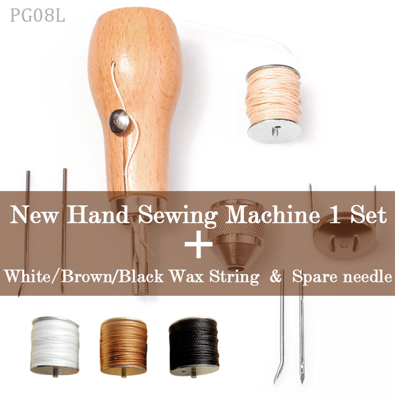 Stitcher Sewing Awl Hand Stitcher Repair Tool Kit Leather and Heavy Fabrics Stitching Belt Strips Shoemaker Tools: Set L