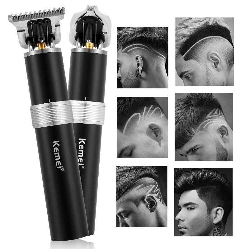 2 in 1 Hair Clipper Bart Nase Trimmer männer Barber USB Aufladbare Klinge 0mm Kahlen Haar Schneiden maschine