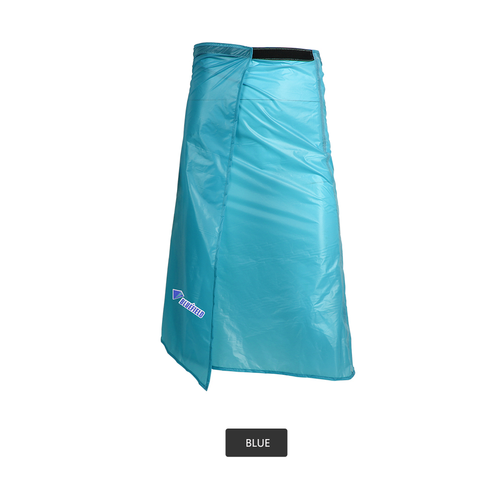 Letvægts 15d silikone belægning regntøj regntøj lang regn kilt vandtæt nederdel buks bukser til udendørs vandreture camping: Blå