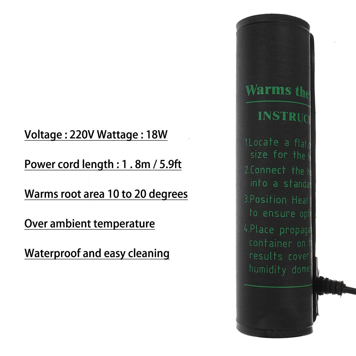 24x52cm Heat Mat Plant Reptile Brooder Incubator Pet Heating Pad Adjustable Temperature Controller Mat EU Plug Reptile Supplies