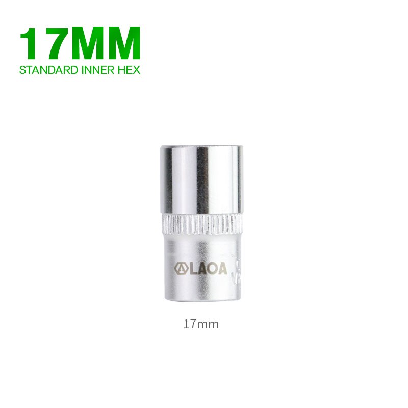 LAOA Metric 3/8 Hexagon Wrench Socket Set Socket Head Long and Short Socket Spanner Accessories 9-19mm: Hexagon 17mm