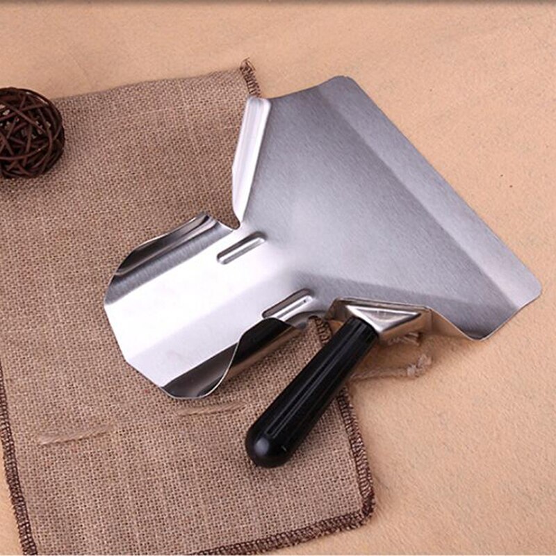 Chip Scoop Food Shovel French Fries Stainless Steel Kitchen Tools Shovel Fries Burger Packaging Tool Single/Double Handles Grip