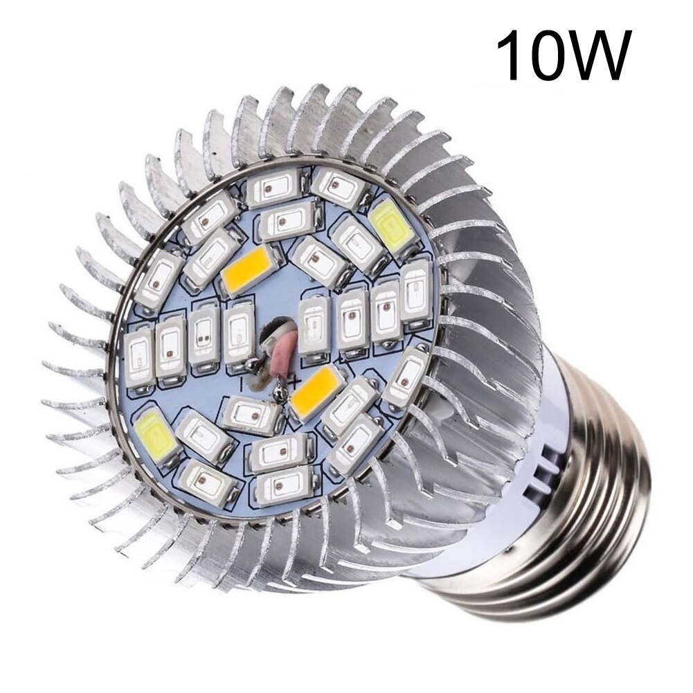 Luces Led de espectro completo 8W-80W E26/27 lámparas Led de cultivo bombillas para invernadero AC85-265V de jardín interior: 10W 28LEDs