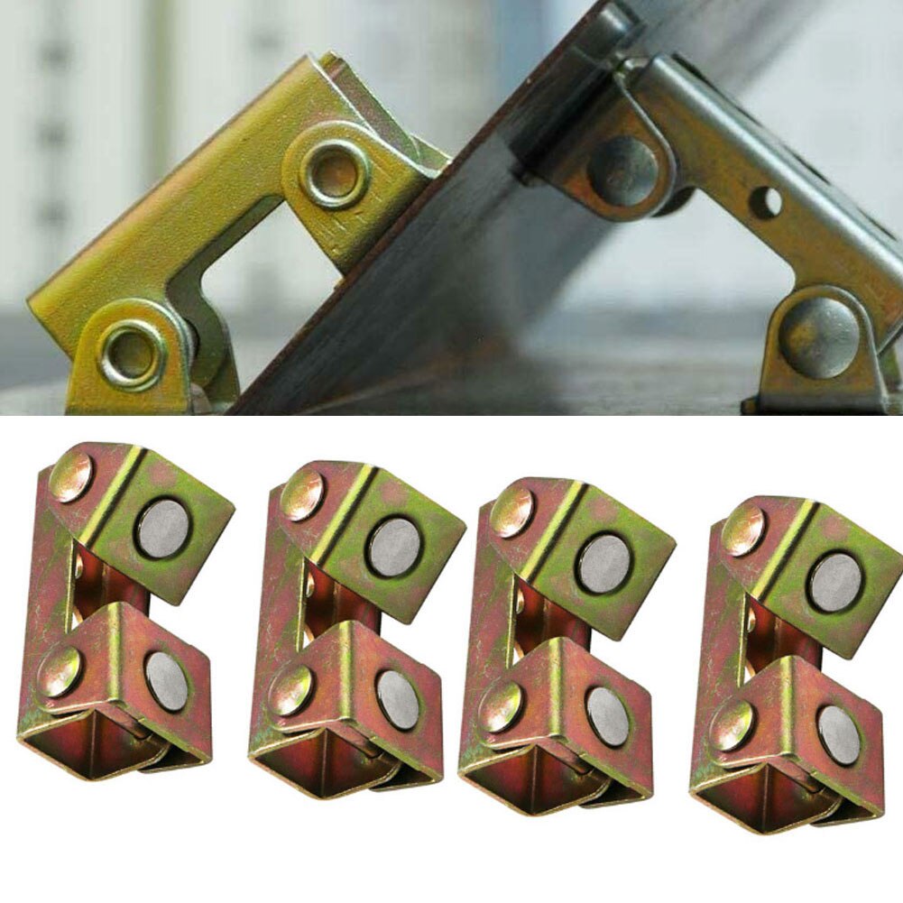 4pcs V-shaped adjustable magnetic clamp welding bracket v-pad hand tool metal processing tool