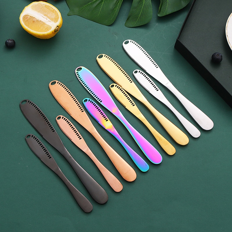 430 stainless steel butter knife cheese butter perforated tool bread jam baking butter tool