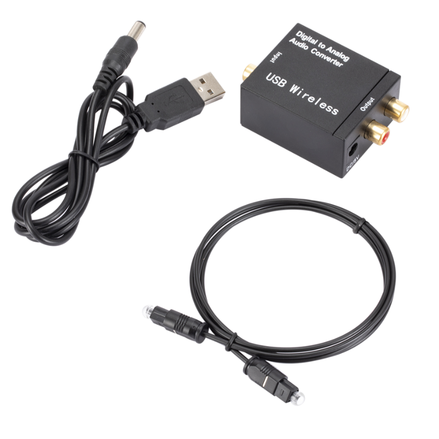 Amplificatore DAC USB convertitore Audio digitale/analogico con segnale coassiale Toslink in fibra ottica Bluetooth a decodificatore Audio RCA R/L: con optical USB