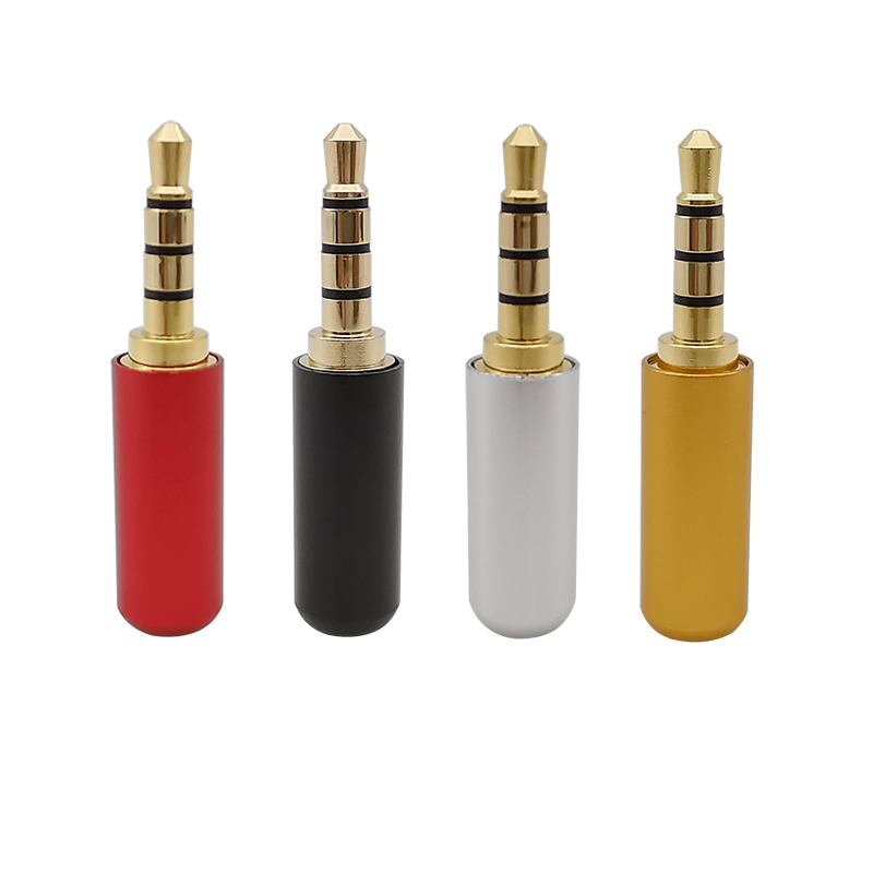 10 Pz Stereo 3.5mm Adattatore Spina Audio TRRS 4 Poli 3.5mm Maschio Spine Audio Cuffia Auricolare Martinetti AUX Cavo di Saldatura connettore