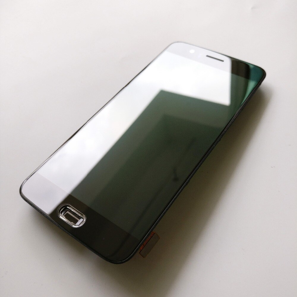 Original 5.5 "för oneplus 5 1+ 5 a5000 one plus fem lcd pekskärm digitaliseringsenhet med ram / batterilock