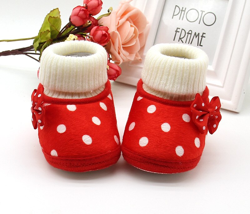 0-24M Boys Winter Boots Girls Slippers Cozy Fleece Booties Toddler Baby Winter Socks with Non Slip Bottom Boots