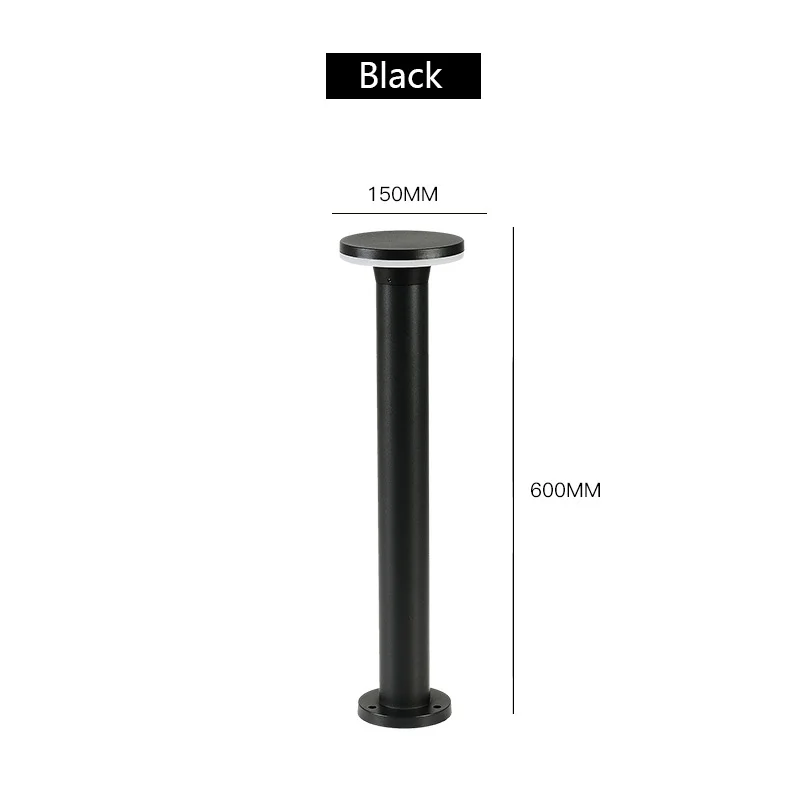 LED Outdoor Garten Lampe IP65 Wasserdicht Rasen Licht Villa Hof Pfad Landschaft Beleuchtung Straße Platz Aluminium Poller Lampen: Blau