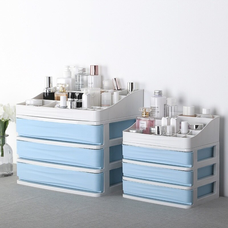 Large Capacity Makeup Organizer Cosmetics Storage Box Four Layer Drawer Jewelry Nail Polish Desktop Sundries Storage Box