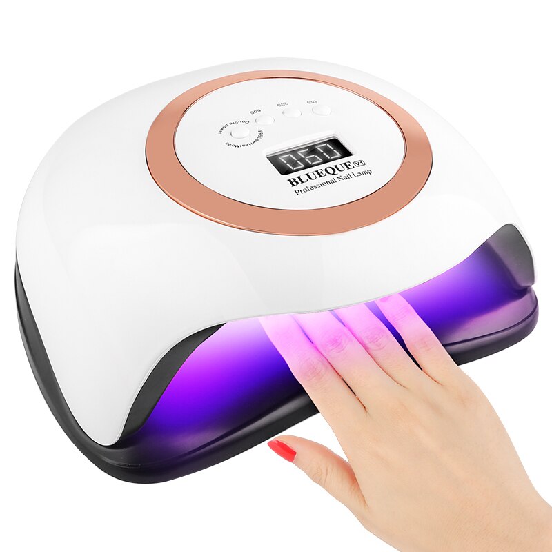 BLUEQUE-lámpara UV de secado rápido para uñas, herramienta de salón de manicura con sensor inteligente de movimiento, 42LED, 168W, V1,