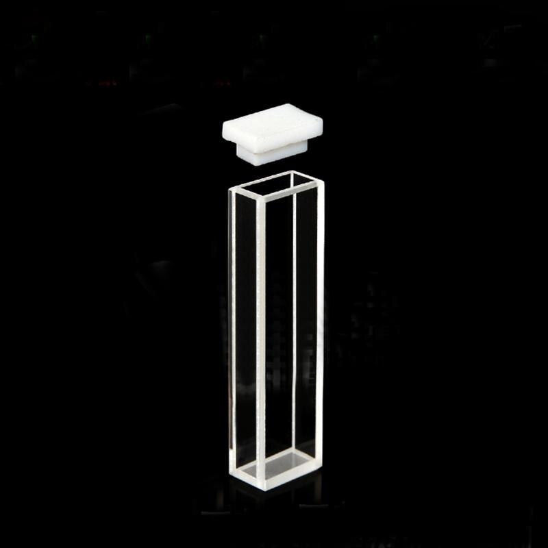 5mm x 10mm Pfad Länge JGS1 Quarz Küvette Zelle Mit PTFE Deckel Für Fluoreszenz Spektrometer