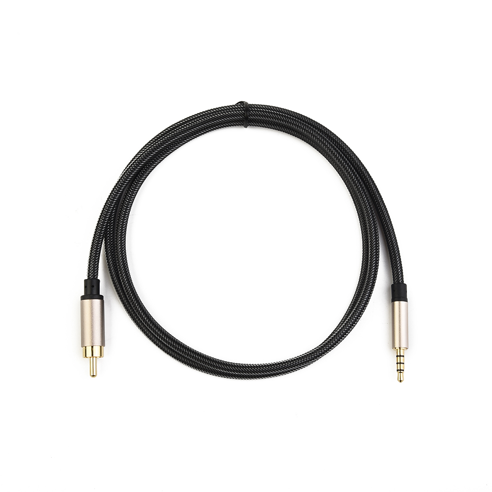3,5mm Stecker Auf RCA Audio- Kabel Adapter Digitale Koaxial Audio- Video Kabel Stereo SPDIF Heimat Video HDTV Zubehör: Schwarz