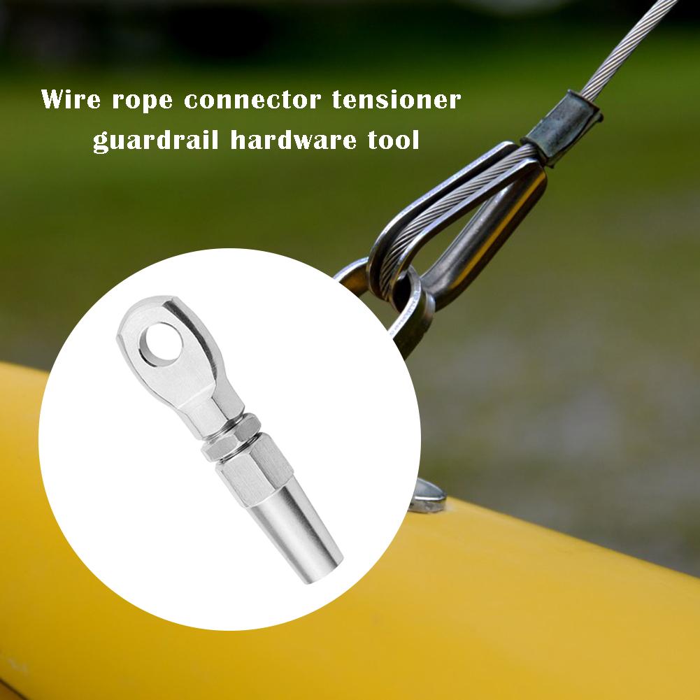 Stainless Steel Wire Rope Connector Guardrail Hardware Terminal Wire Cable Rope DIY Fitting Rigging Hardware Balustrade Kit