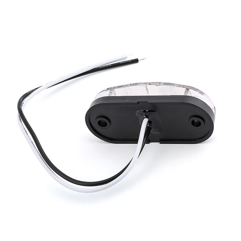 Luces LED de posición lateral de 12V/24V, luces externas de advertencia para coche, remolque, camión, lámparas de color blanco, 2 uds.