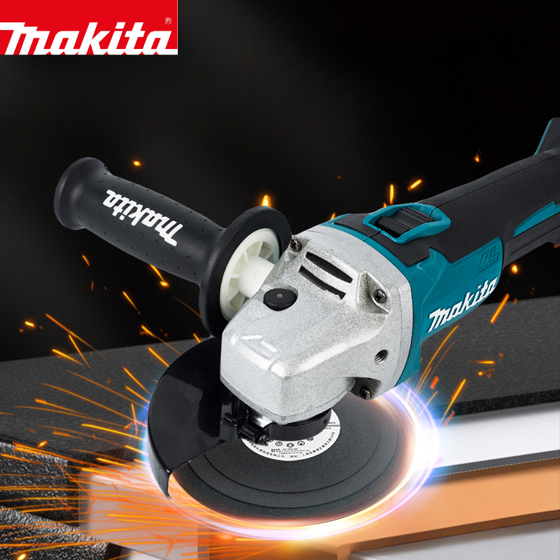 Makita DGA404 18 V 125/100 mm bürstenloser Lithium-Elektro-Winkelschleifer, wiederaufladbare Schneidemaschine, Hochleistungs-Poliermaschine