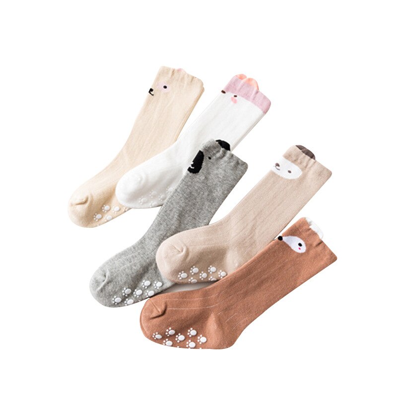 freundlicher Socken Baby Socken Knie Hohe Jungen Mädchen Kleinkind Kleinkind Baumwolle Socken Anti Unterhose Karikatur Ebene für 0-36 monate