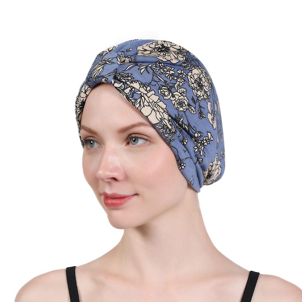 Muslimsk huvudbonad arabisk huvudomslutning turban femme musulman islamisk huvudduk turban huva för kvinna bomullstryck inre hijabkepsar