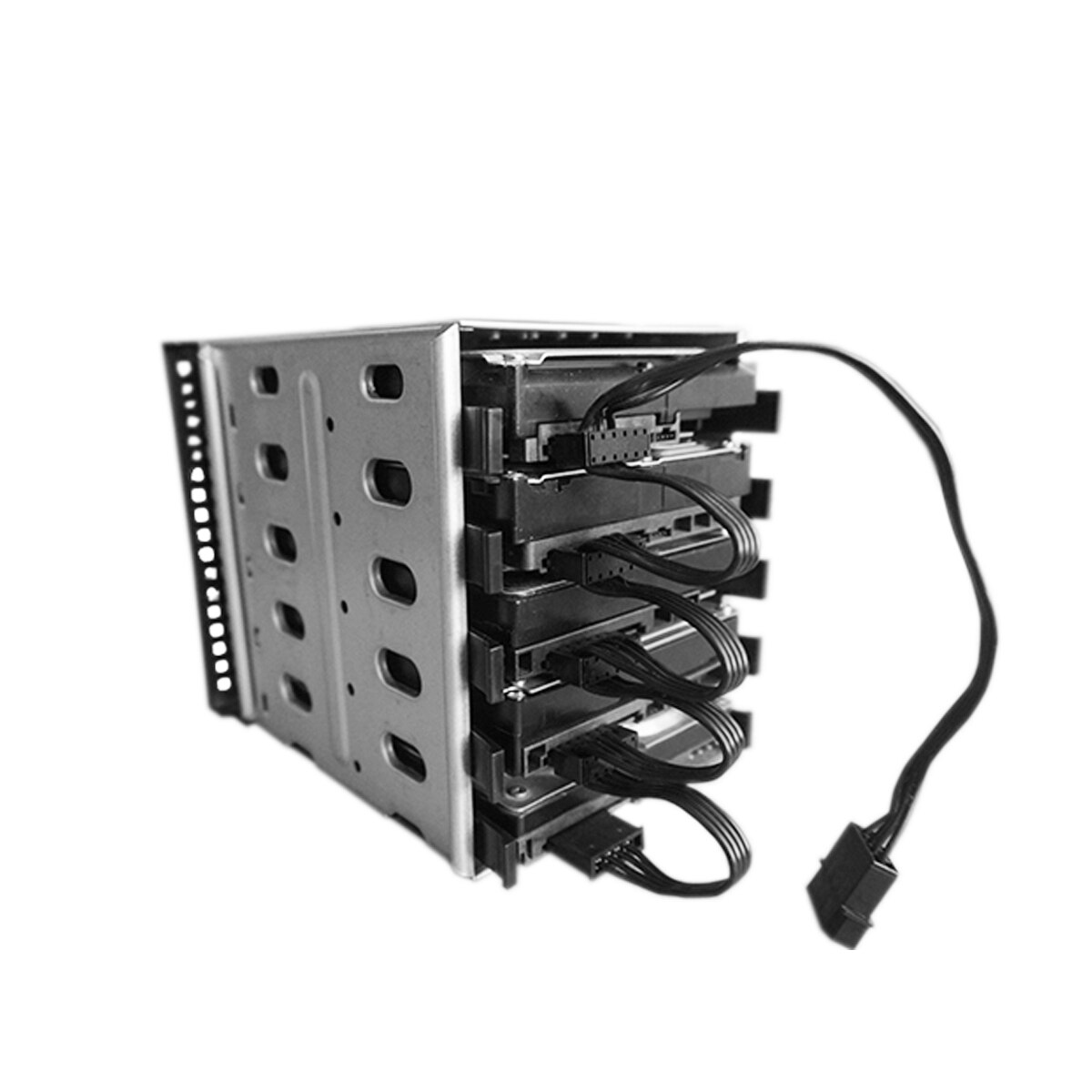 5,25 zoll zu 5x3,5 Zoll HDD Festplatte Käfig Rack SAS SATA Festplatte Disk Tray Caddy Adapter konverter mit Fan Raum Bändern