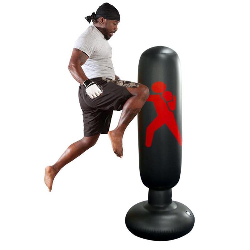 Pvc Sandbag Inflatable Boxing Bag Foldable Tumbler Boxing Bag Fitness Punching Training Bag Type O6E0