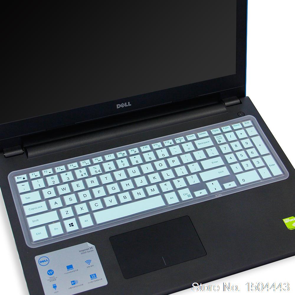 Laptop 15.6 17.3 Inch Keyboard Cover For Dell Inspiron 15 5000 Series 5570 7559 3552 5555 7567 7577 5570 5770 5755 5759: whiteblue