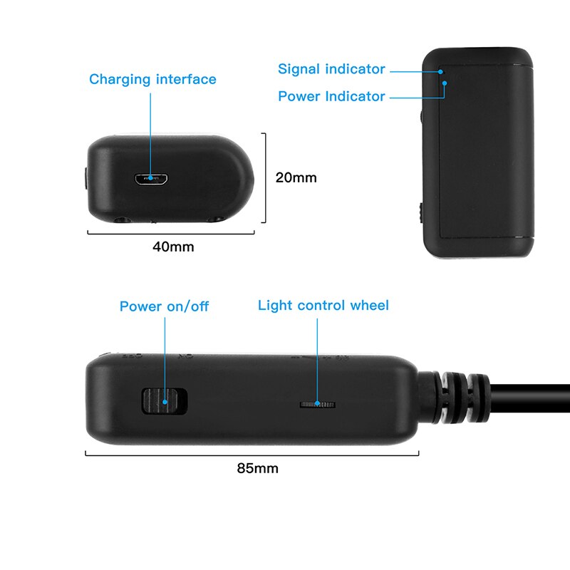 Inspektion Kamera 5,0 MP 5,5mm kabellos Endoskop WiFi Schlange Kamera mit 6 LED für iPhone, Samsung, Android Tablette