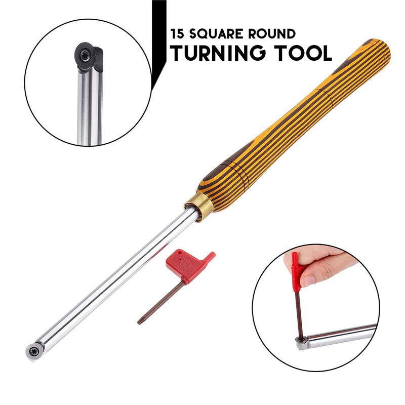 Beste Prijs 460mm Hout Draaien Gereedschap Diamond Ronde Of Vierkante Carbide Getipt Met Insert Straight Set Houtbewerking Tool: Half Ronde Beitel