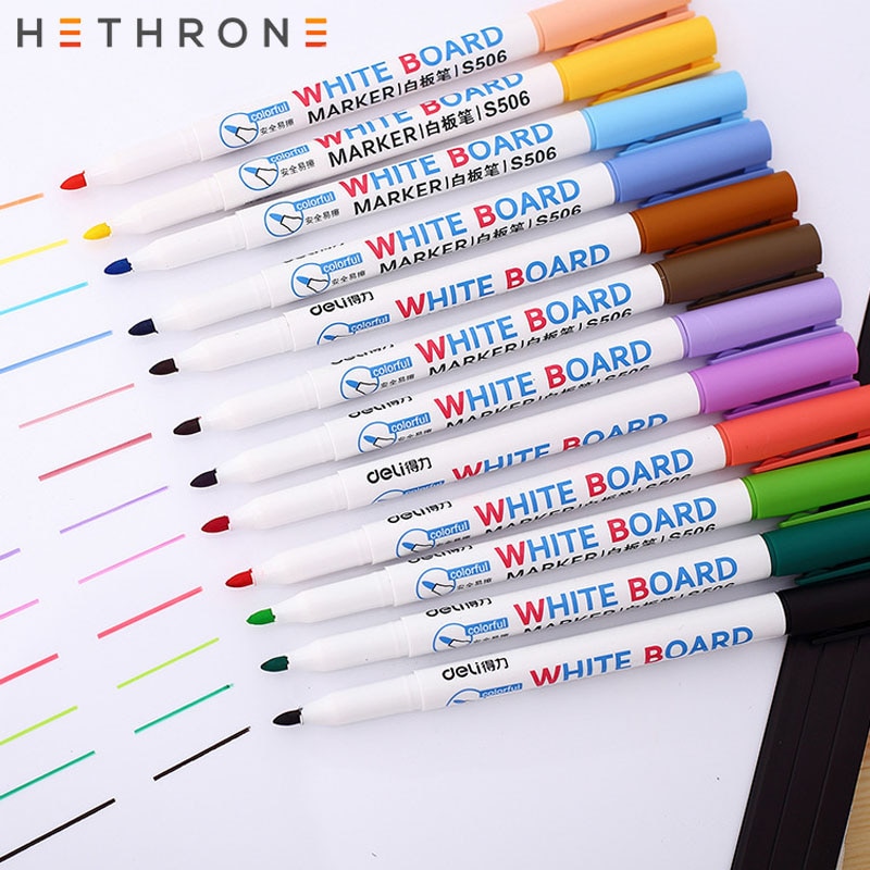 Le tableau blanc imperméable de hetrône place le stylo effaçable de marqueurs de sharpie 8/12 pièces
