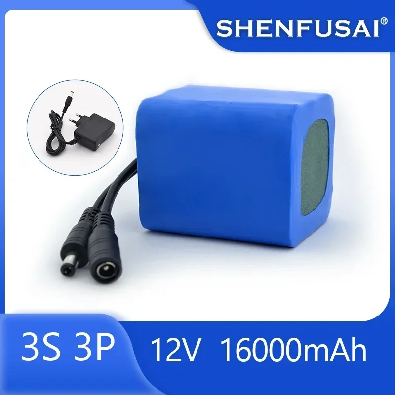 12v 8000 mah 18650 lítiová batéria 12.6v 8ah vhodná pre elektrické zariadenia, hračky, led svetlá, lítium-iónové batérie 3 s 3p: Fialová