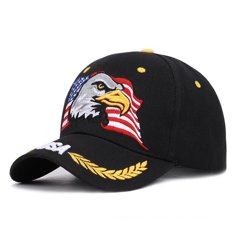 Dei nuovi Uomini di Animale Trucker Cappello Patriottica Bald Eagle e Americano Berretto Da Baseball Bandiera USA 3D Ricamo Farm Schioccano Indietro snapback Osso