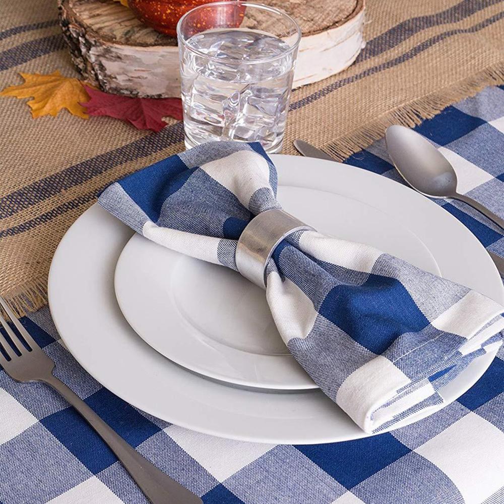 European Style Western Cotton Table Placemat Plaid Cotton Napkin Pad Plaid Table Cloth Placemat Tableware