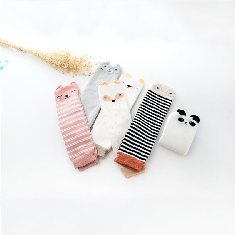 WARMOM Children Kneecap Baby Winter Leg Warmers Children Cotton Knee Pad Baby Crawling Knee Pads Cartoon Safety Cotton Knee Pads