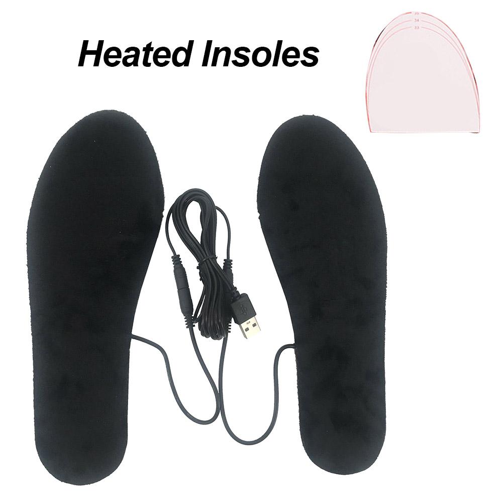 1 Paar Usb Verwarmde Voet Inlegzolen Cuttable Voet Voet Warmer Warmer Verwarming Schoen Pad Voor Winter Wasbare