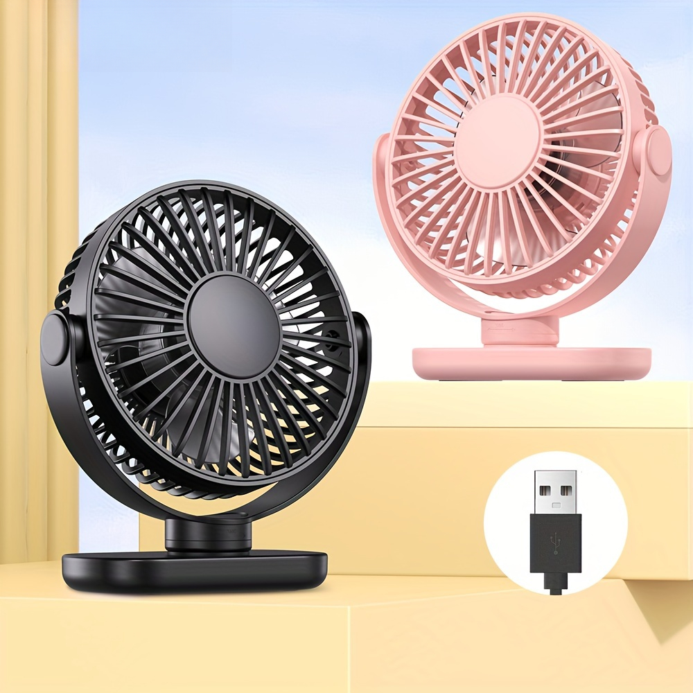 USB-bureauventilator Borstelloze motor Sterke luchtstroom Stijlvol Draagbare koelstructuur Miniventilator Geschikt voor slaapkamers en kantoren