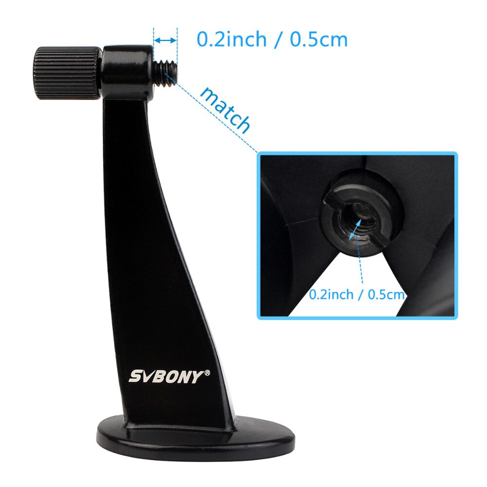 SVBONY Statief Bracket Adapter Verrekijker Monoculaire Telescoop Standaard Draad (Zwart) Full Metal F9109
