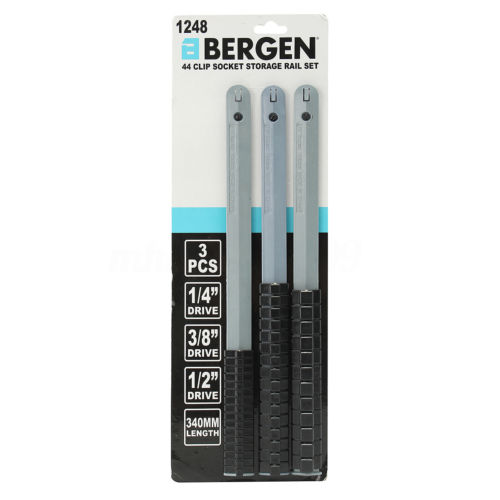 3pcs 340mm Durable Rack Tools Organizer Plastic Socket Holder Rack Storage Divide Rail Tray Single