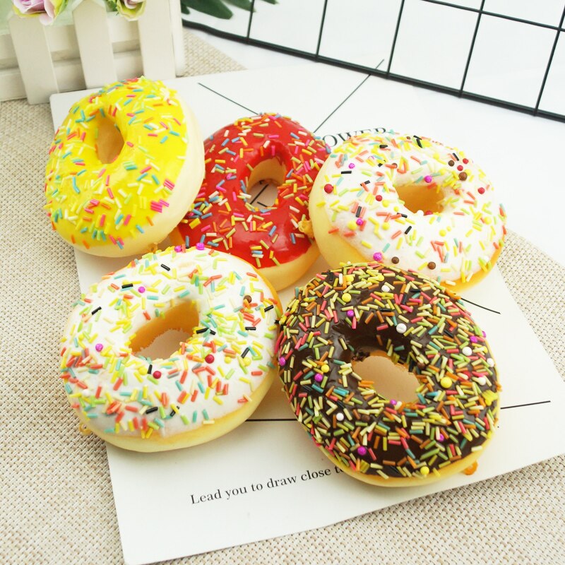 10Cm Kunstmatige Donut Voedsel Chocolade Taart Zoete Roll Kunstmatige Mini Squishy Donut Simulatie Model Fotografie Decoratie Props